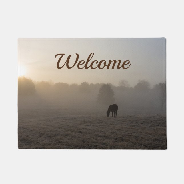 Felpudo Doormat de bienvenida de Country Morning (Anverso)