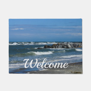 Felpudo Doormat de bienvenida de Folly Beach Atlantic