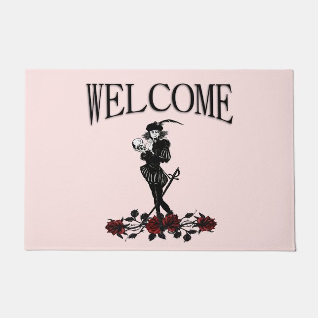 Felpudo Doormat de bienvenida de Hamlet Pink (Anverso)