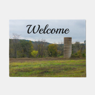Felpudo Doormat de bienvenida de paisajes de Silo en el pa