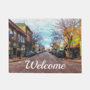 Felpudo Doormat de bienvenida de St Charles Main St Painte