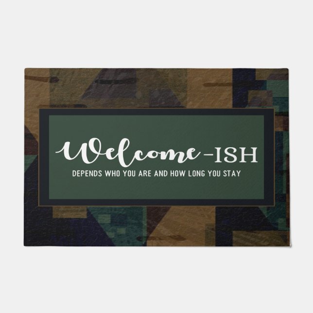 Felpudo Doormat de bienvenida divertida (Anverso)