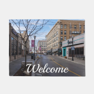 Felpudo Doormat de bienvenida en el centro de Springfield