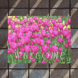 Felpudo Doormat De Bienvenida Floral Del Jardín De Los Tul