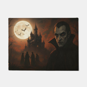 Felpudo Doormat de bienvenida gótica de Drácula en Hallowe