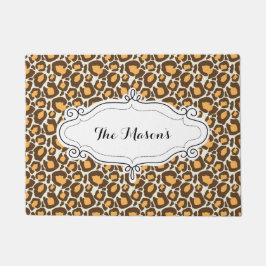 Felpudo Doormat de bienvenida {Leopard Print}