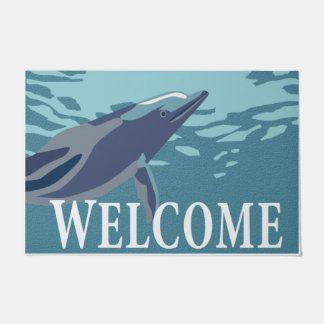 Felpudo Doormat de bienvenida para delfines | Cute Dolphin