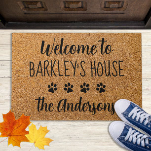 Felpudo Doormat de bienvenida para los amantes de los perr