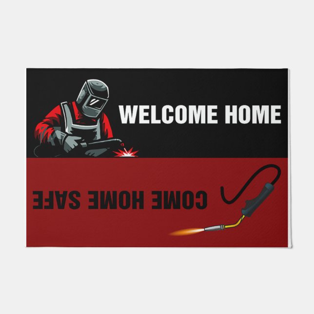 Felpudo Doormat de bienvenida personalizada (Anverso)