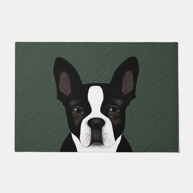 Felpudo Doormat de Boston Terrier (Anverso)