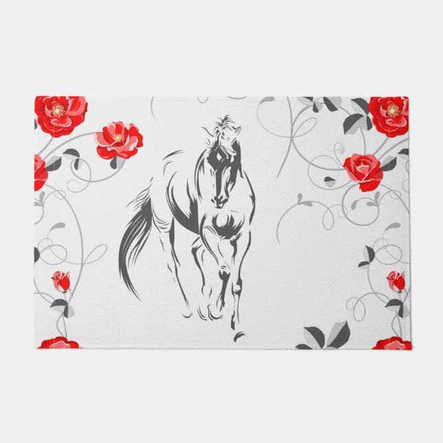 Felpudo Doormat de caballo barroco (Anverso)
