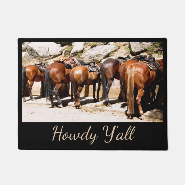 Felpudo Doormat de Caballo de Howdy (Anverso)