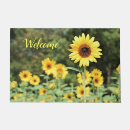 Felpudo Doormat de campo de girasol