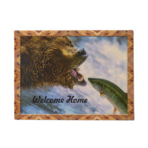 Doormat de cogida de los salmones de la trucha