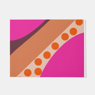 Felpudo Doormat de color rosa y Naranja caliente