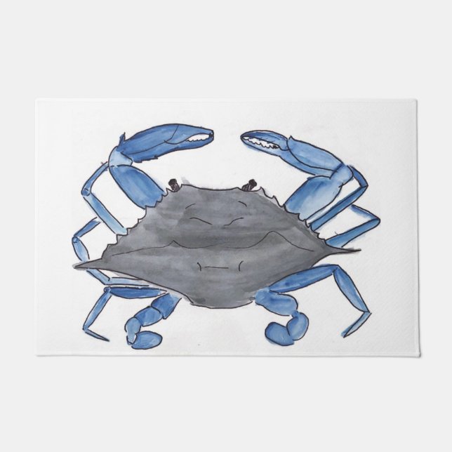 Felpudo Doormat de Crab Azul (Anverso)