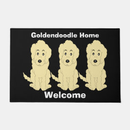 Felpudo Doormat de diseño de perro de Goldendoodle