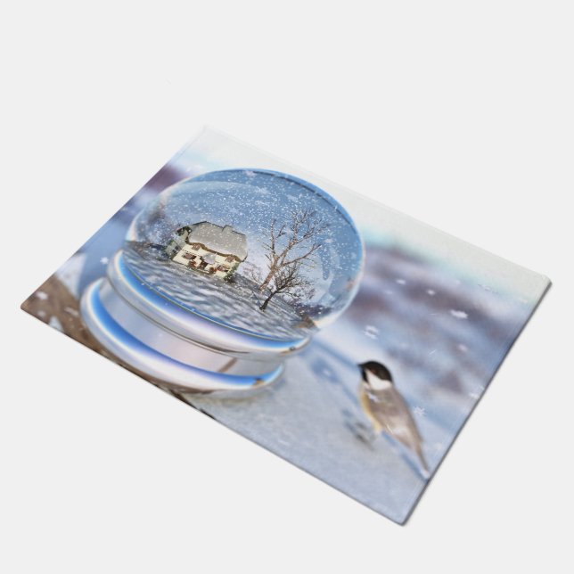 Felpudo Doormat de Globe de Snowflake (Angular)