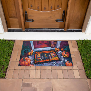 Felpudo Doormat de Halloween con calabazas