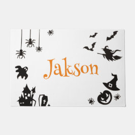 Felpudo Doormat de Halloween personalizado - Nombre person
