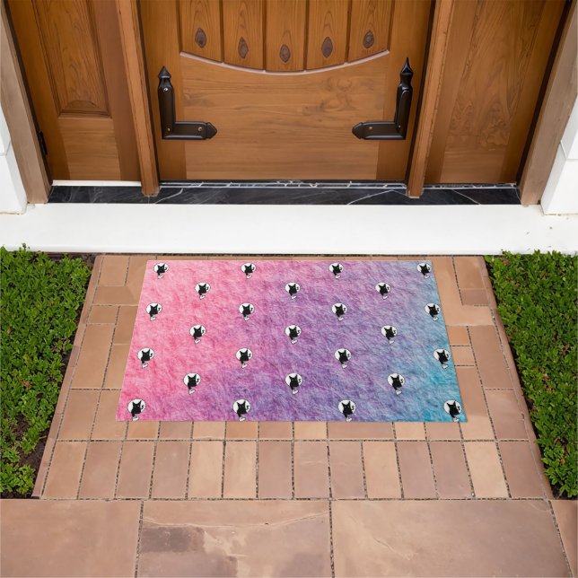 Felpudo Doormat de Halloween rosa de Adiela Akoo (Exterior)
