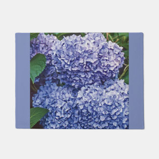 Felpudo Doormat de hidrangea azul