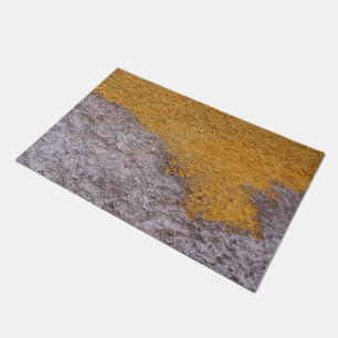 Felpudo Doormat de hormigón amarillo y gris intenso