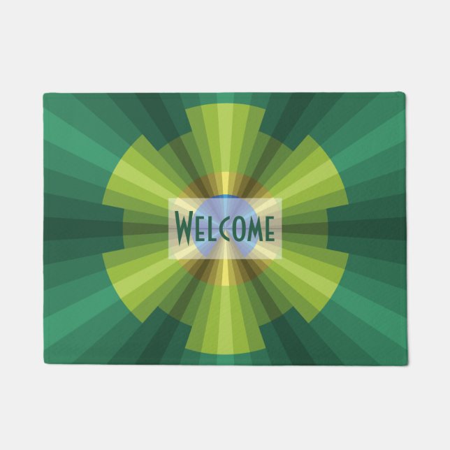 Felpudo Doormat de Ilusión Mardi Gras (Anverso)