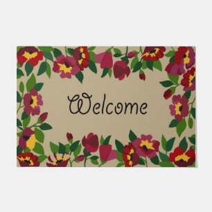 Felpudo Doormat de jardín de flores, regalo para el calent