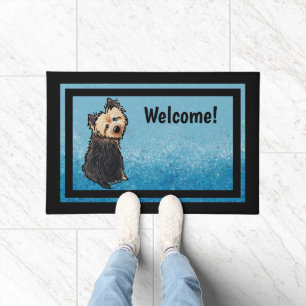 Felpudo Doormat de KiniArt Norwich Terrier