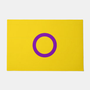 Felpudo Doormat de la bandera intersexual