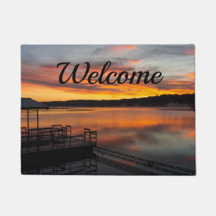 Felpudo Doormat de la bienvenida al mundo de la mañana