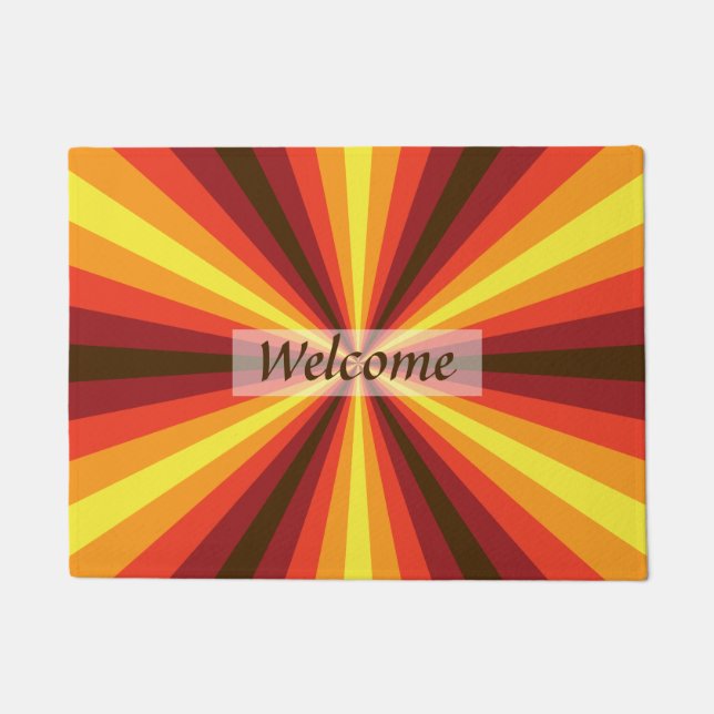 Felpudo Doormat de la ilusión de otoño (Anverso)