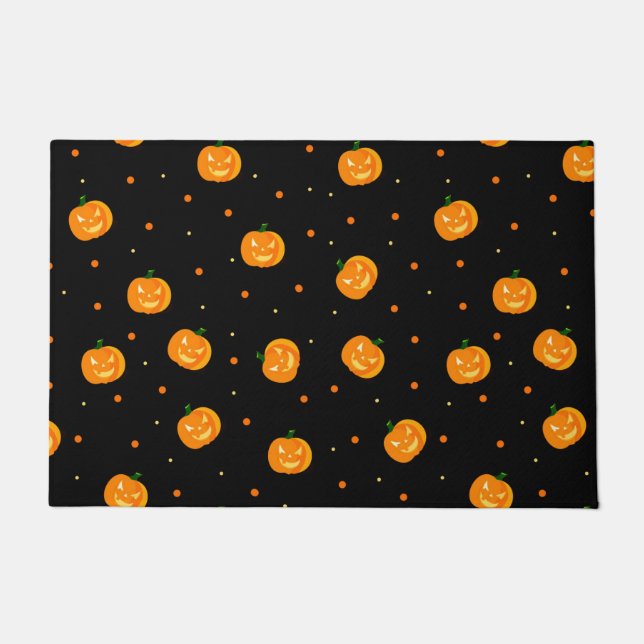 Felpudo Doormat de la lluvia de calabaza (Anverso)