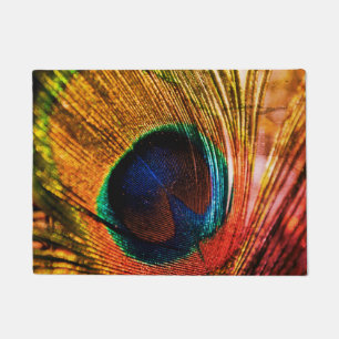 Felpudo doormat de la pluma del pavo real