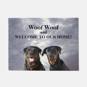 Felpudo Doormat de la recepción del tejido de Rottweiler
