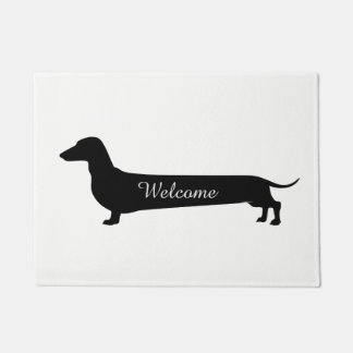 Felpudo Doormat de la silueta del Dachshund