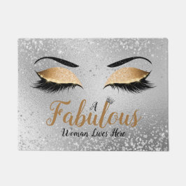 Felpudo Doormat de las mujeres Purpurinas de oro fabulosas