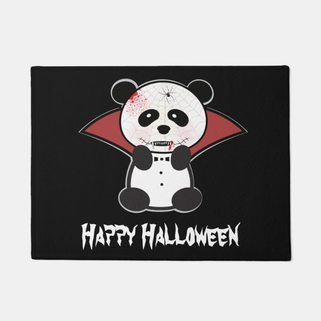 Felpudo Doormat de Leon the Vampire Panda Bear (Anverso)