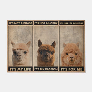 Felpudo Doormat de Llama Cuta, Divertida Cita Doormat