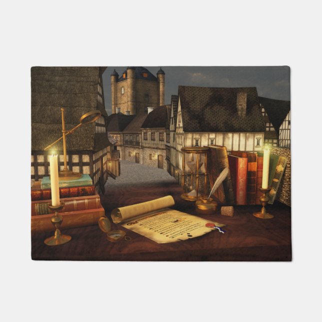 Felpudo Doormat de los antiguos horizontes (Anverso)