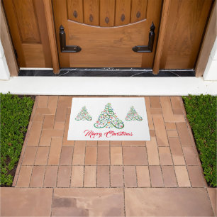 Felpudo Doormat de los árboles de Navidad