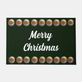 Felpudo Doormat de los Navidades de los países verdes