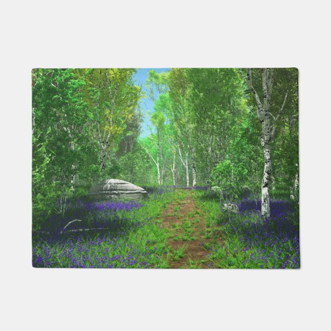 Felpudo Doormat de luz azul (Anverso)