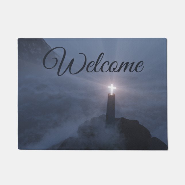 Felpudo Doormat de luz y salvación (Anverso)