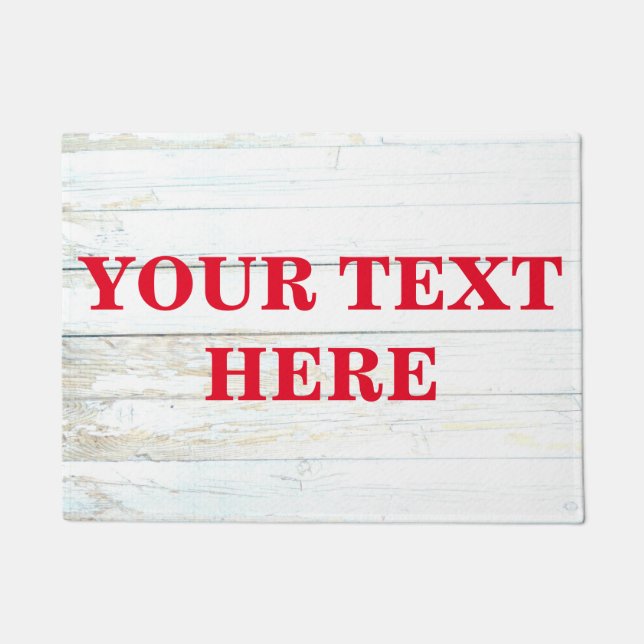 Felpudo Doormat de madera de bambú gris personalizado (Anverso)