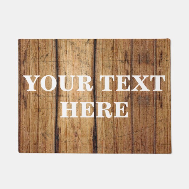 Felpudo Doormat de madera de bambú personalizado (Anverso)