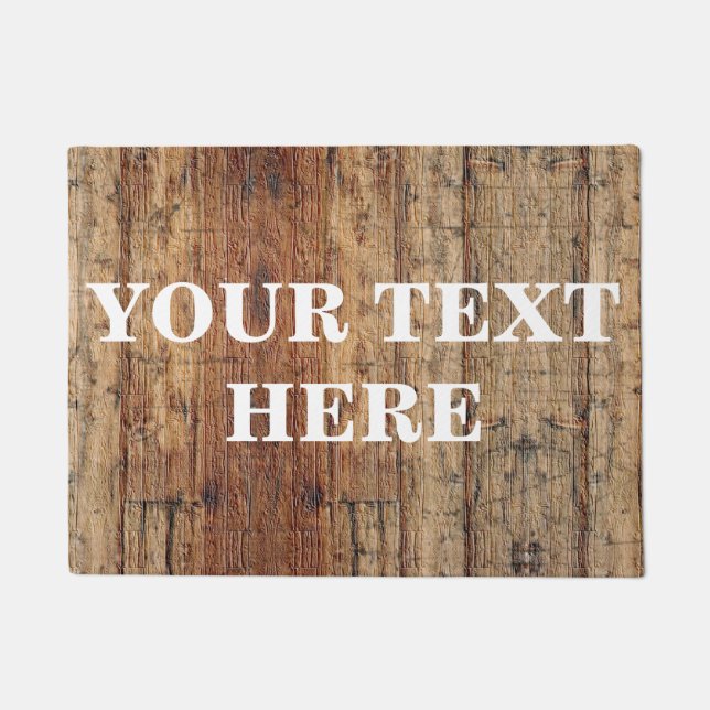 Felpudo Doormat de madera de bambú personalizado (Anverso)