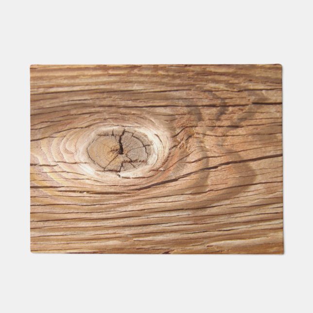 Felpudo Doormat de madera de Knothole del grano (Anverso)