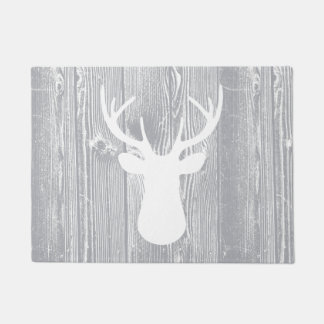 Felpudo Doormat de madera gris principal del modelo de los